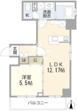 ベルティーセ新宿 303 間取り図