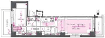 ズーム戸越銀座 401 間取り図