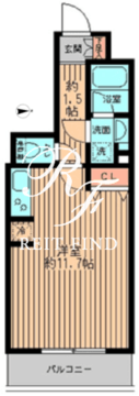 レガーロ御茶ノ水2 1104 間取り図