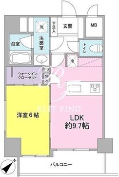 ベルフェリーク浅草橋 601 間取り図