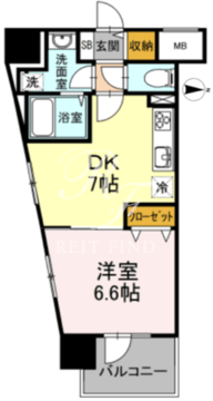 D-room早稲田 206 間取り図
