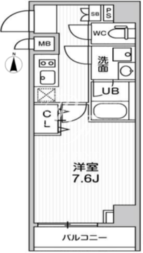 オルタナ菊川2 205 間取り図