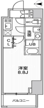 オルタナ菊川2 207 間取り図