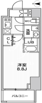オルタナ菊川2 307 間取り図