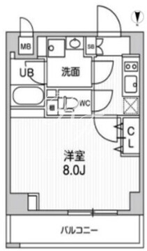 オルタナ菊川2 403 間取り図