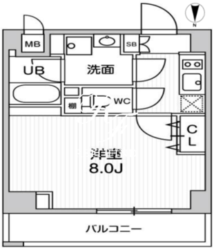オルタナ菊川2 503 間取り図