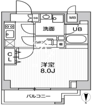 オルタナ菊川2 504 間取り図