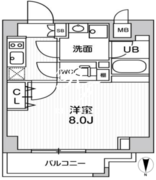 オルタナ菊川2 604 間取り図