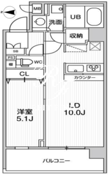 オルタナ菊川2 608 間取り図