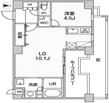 オルタナ菊川2 701 間取り図