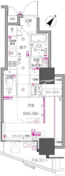 ズーム中目黒 504 間取り図