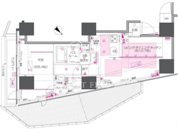 ズーム中目黒 505 間取り図