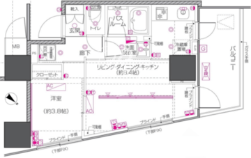 ズーム中目黒 506 間取り図