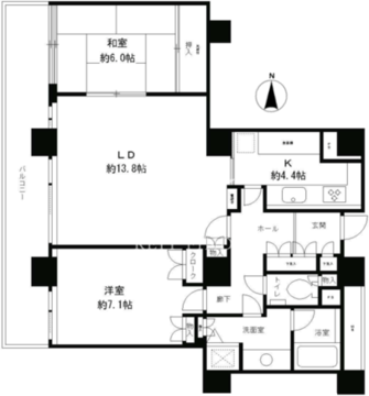 リバーポイントタワー 2309 間取り図