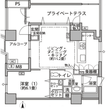 東雲キャナルコートCODAN 19-1311 間取り図