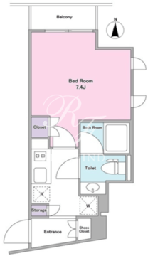ラベイユ麻布十番 806 間取り図