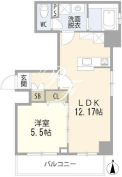ベルティーセ新宿 603 間取り図