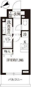 レジディア大森2 502 間取り図