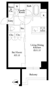 グラシアプレイス錦糸町 603 間取り図