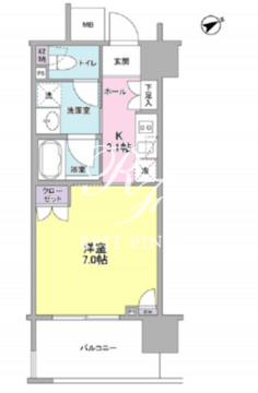 フレアージュ恵比寿 803 間取り図