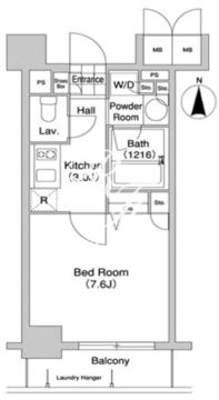 コンフォリア清澄白河サウス 804 間取り図