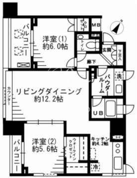 レジディア勝どき 204 間取り図
