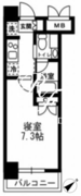 レジディア月島3 803 間取り図