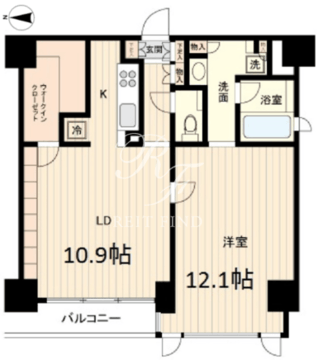 レジデンス白金パークフロント 902 間取り図