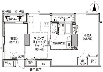 東雲キャナルコートCODAN 11-1219 間取り図
