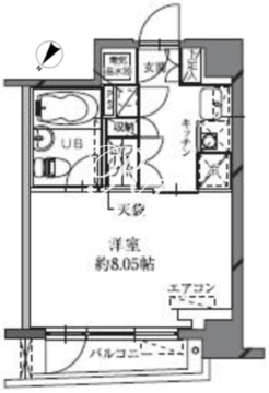 HF八丁堀レジデンス2 705 間取り図