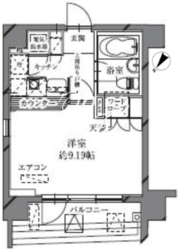 HF八丁堀レジデンス2 707 間取り図