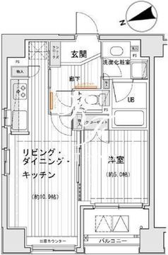 ドゥーエ銀座イースト1 801 間取り図