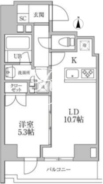 レジディア文京本郷3 901 間取り図