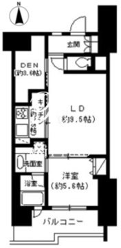 パークキューブ東品川 811 間取り図