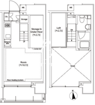 カスタリア中延 303 間取り図