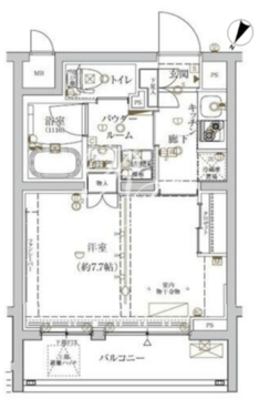 クレイシア新宿ノース 105 間取り図