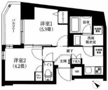 アイル押上ノルドドゥーエ 803 間取り図
