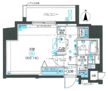ズーム西新宿 504 間取り図