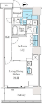 浅草タワー 2219 間取り図