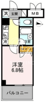 カスタリア住吉 705 間取り図