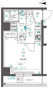クオリタス押上 501 間取り図