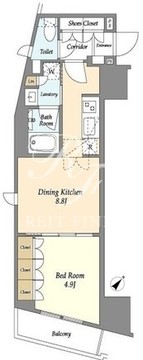 リテラス渋谷笹塚 301 間取り図