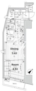 リテラス渋谷笹塚 1501 間取り図