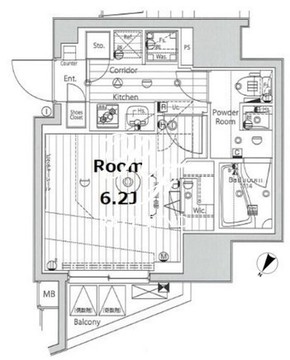 リテラス渋谷笹塚 1005 間取り図