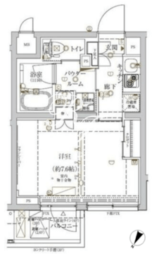 クレイシア新宿ノース 403 間取り図