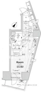 リテラス渋谷笹塚 1404 間取り図