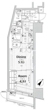リテラス渋谷笹塚 101 間取り図