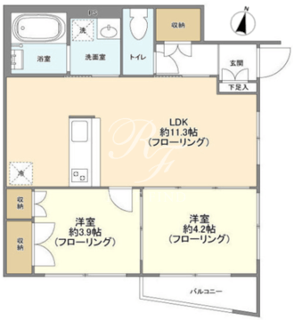 Nemo柿の木坂 E 間取り図