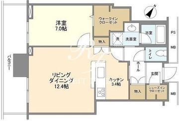 リガーレ日本橋人形町 2608 間取り図