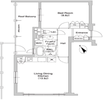 コンフォリア原宿 412 間取り図